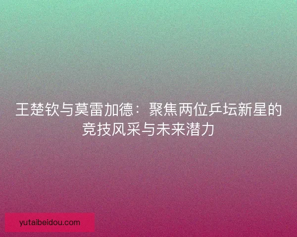 王楚钦与莫雷加德：聚焦两位乒坛新星的竞技风采与未来潜力